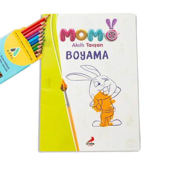 Erdem Yayınları - Akıllı Tavşan Momo Boyama Kitabı